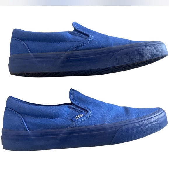 Vans Blue Slip-On Sneakers Men’s 8 Women’s 9.5 - Picture 5 of 5